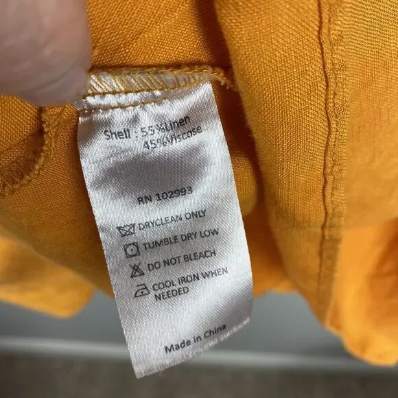 Marissa Webb Linen Womans Dress Sz 4 Colorful Beachy Coquette - Picture 9 of 9